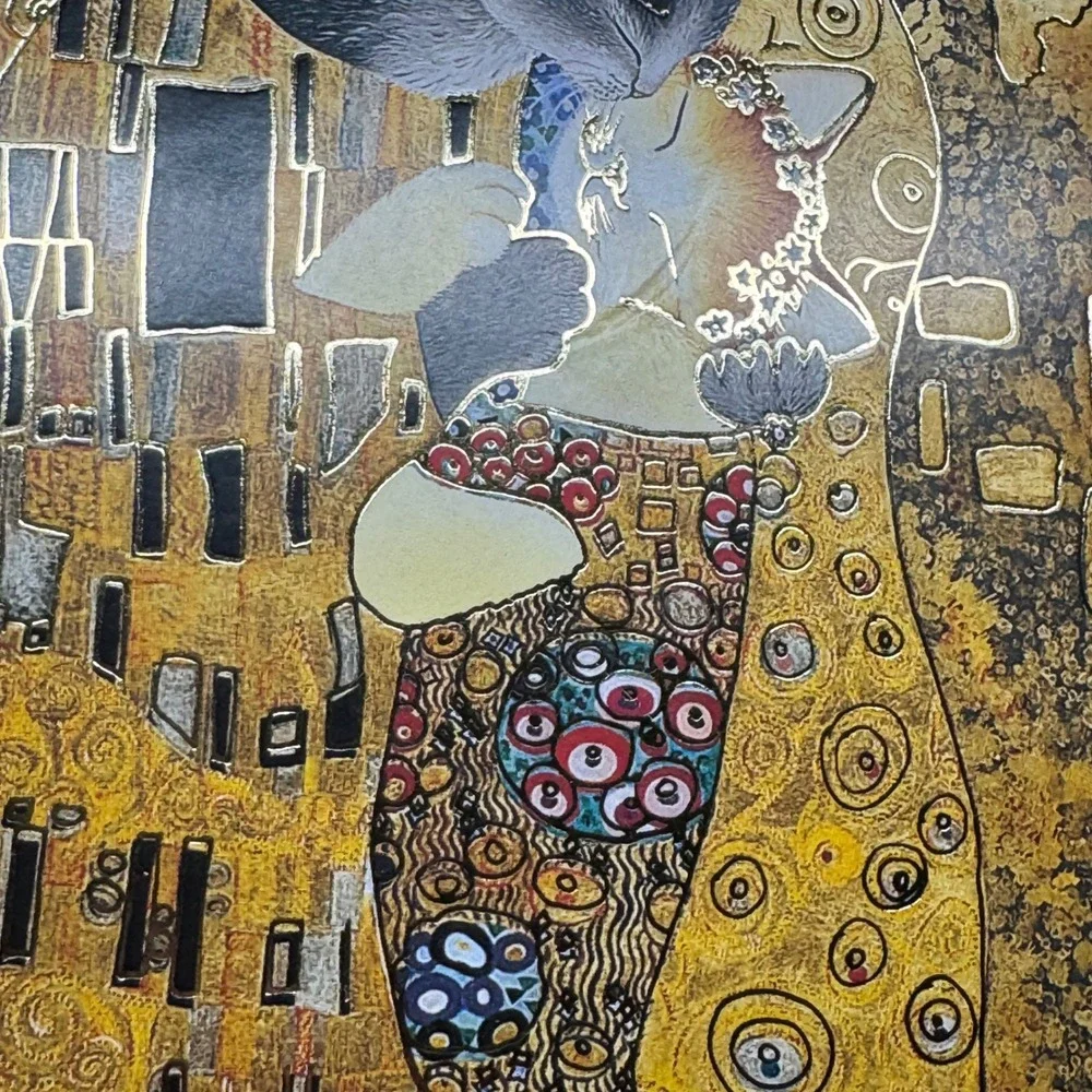 Anna Wischin Katzenkuss Spiral Notebook Cat Kiss Klimt Art Luka Basic Edition